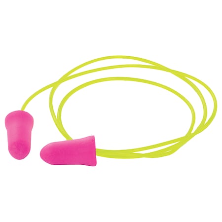 Disposable Corded Ear Plugs, Pink